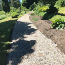 Pose de gravier blanc pour allée-chemin Mouvaux